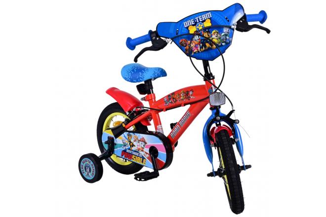 Paw Patrol Kinderfahrrad - Jungen - 14 Zoll - Blau - Zwei handbremsen