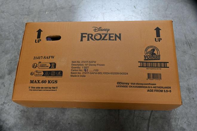 Disney Frozen 2 Kinderfahrrad - Mädchen - 14 Zoll - Blau/Lila - Zweihandbremsen [CLONE]