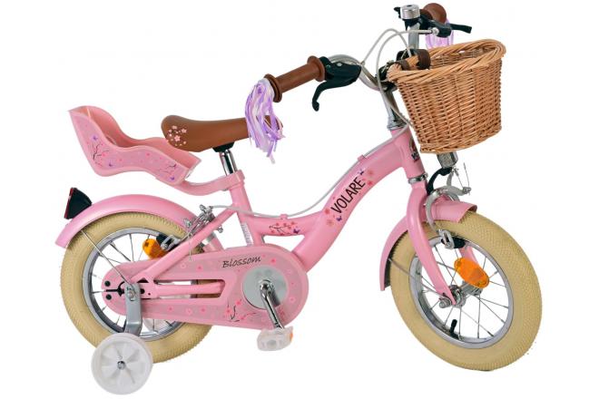 Volare Blossom Kinderfahrrad - Mädchen - 12 Zoll - Rosa - Zwei Handbremsen [CLONE]