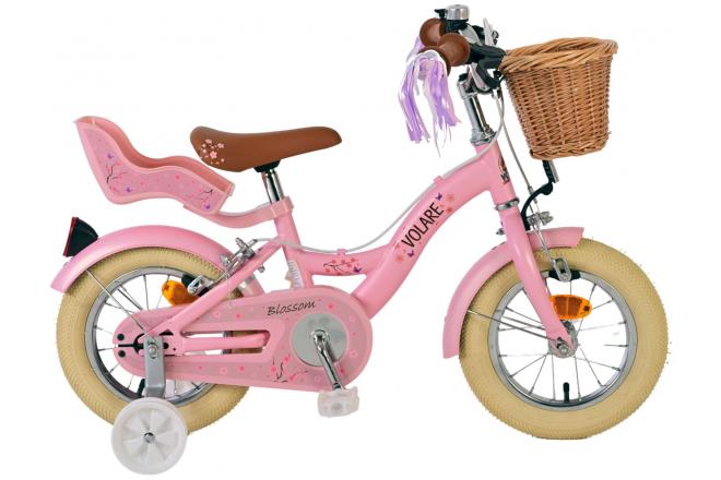 Volare Blossom Kinderfahrrad - Mädchen - 12 Zoll - Rosa - Zwei Handbremsen [CLONE]
