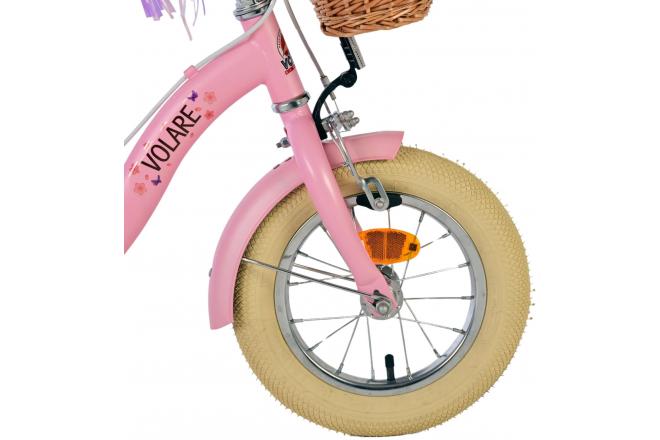 Volare Blossom Kinderfahrrad - Mädchen - 12 Zoll - Rosa - Zwei Handbremsen [CLONE]