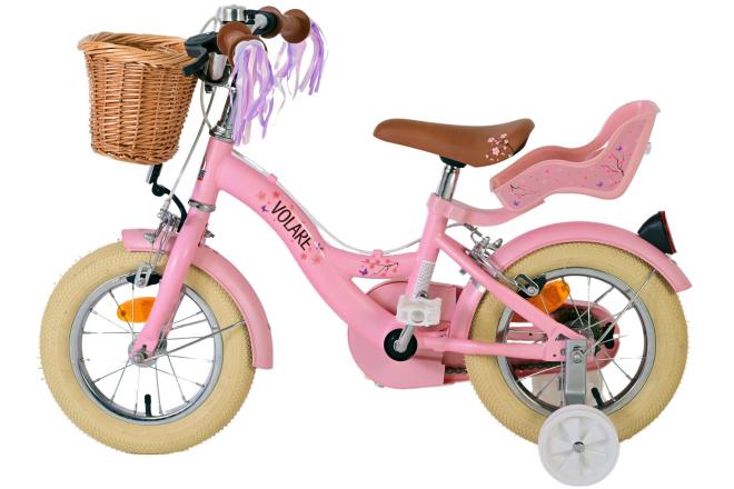 Volare Blossom Kinderfahrrad - Mädchen - 12 Zoll - Rosa - Zwei Handbremsen [CLONE]