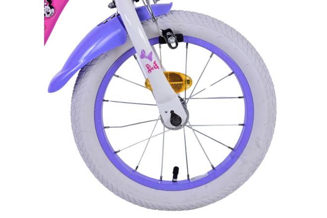 Disney Minnie Kinderfahrrad - Mädchen - 14 Zoll - Rosa - Zwei Handbremsen