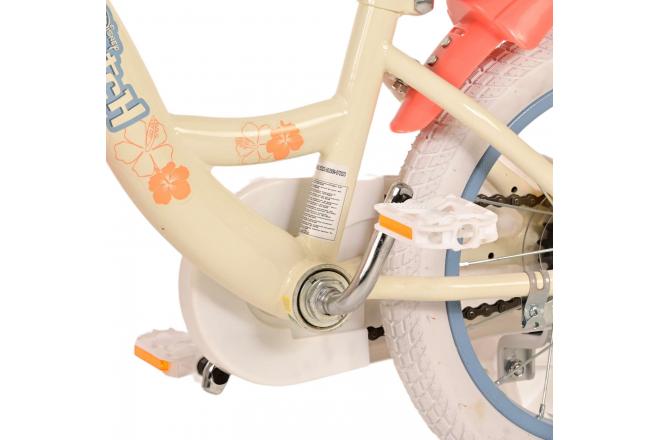 Disney Stitch Kinderfahrrad - Mädchen - 14 Zoll - Creme Koralle Blau [CLONE]