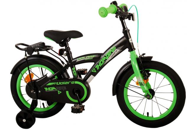 Volare Thombike Kinderfahrrad - Jungen - 14 Zoll - Schwarz Grün [CLONE]