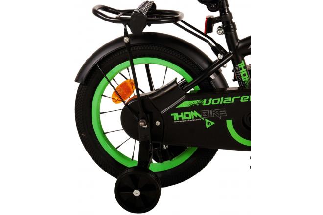 Volare Thombike Kinderfahrrad - Jungen - 14 Zoll - Schwarz Grün [CLONE]