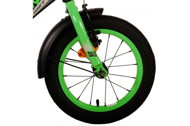 Volare Thombike Kinderfahrrad - Jungen - 14 Zoll - Schwarz Grün [CLONE]