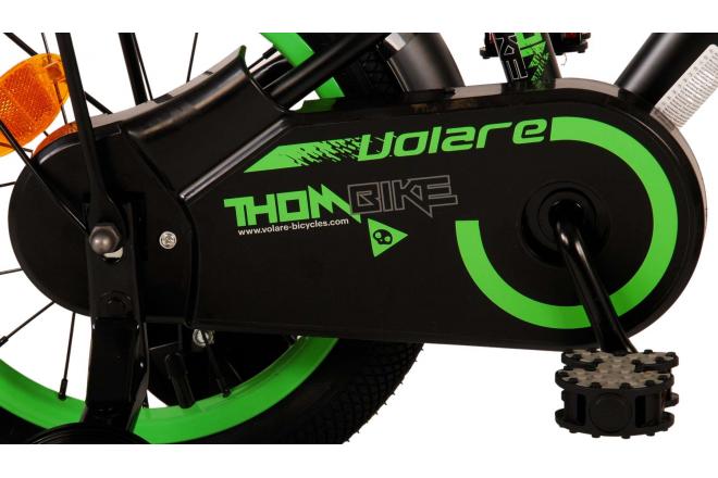 Volare Thombike Kinderfahrrad - Jungen - 14 Zoll - Schwarz Grün [CLONE]