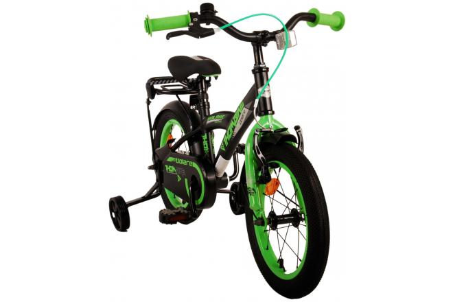 Volare Thombike Kinderfahrrad - Jungen - 14 Zoll - Schwarz Grün [CLONE]