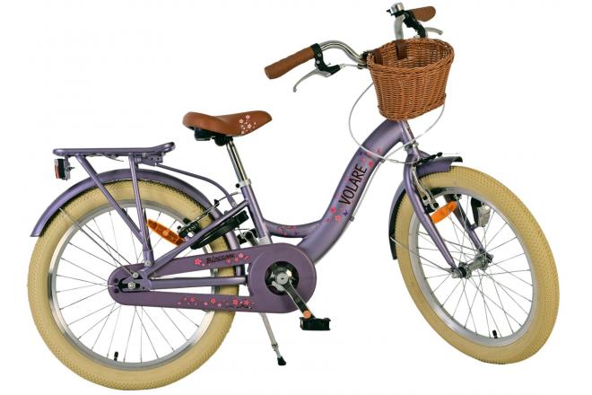 Volare Blossom Kinderfahrrad - Mädchen - 20 Zoll - Lila - Zwei Handbremsen