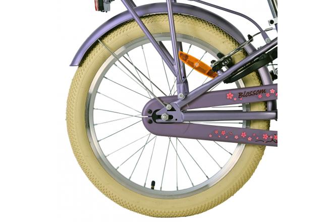 Volare Blossom Kinderfahrrad - Mädchen - 20 Zoll - Lila - Zwei Handbremsen