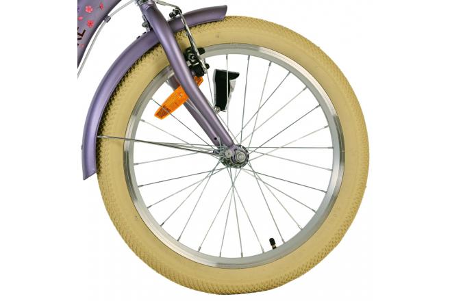 Volare Blossom Kinderfahrrad - Mädchen - 20 Zoll - Lila - Zwei Handbremsen