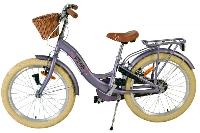 Volare Blossom Kinderfahrrad - Mädchen - 20 Zoll - Lila - Zwei Handbremsen