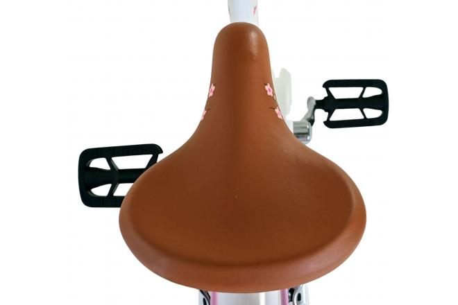 Volare Blossom Kinderfahrrad - Mädchen - 20 Zoll - Weiß - Zwei Handbremsen