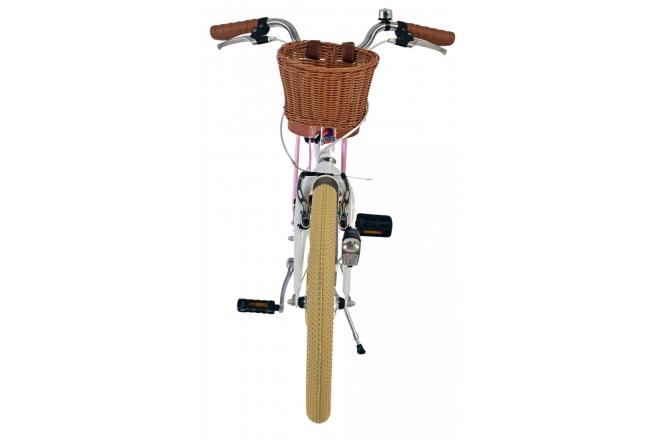 Volare Blossom Kinderfahrrad - Mädchen - 20 Zoll - Weiß - Zwei Handbremsen