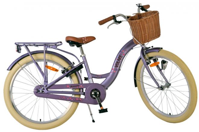 Volare Blossom Kinderfahrrad - Mädchen - 24 Zoll - Lila - Zwei Handbremsen