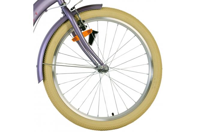 Volare Blossom Kinderfahrrad - Mädchen - 24 Zoll - Lila - Zwei Handbremsen