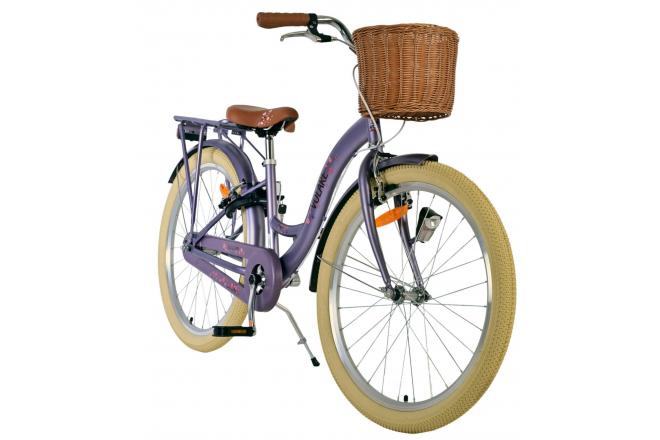 Volare Blossom Kinderfahrrad - Mädchen - 24 Zoll - Lila - Zwei Handbremsen