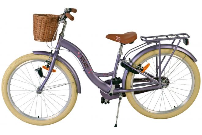 Volare Blossom Kinderfahrrad - Mädchen - 24 Zoll - Lila - Zwei Handbremsen