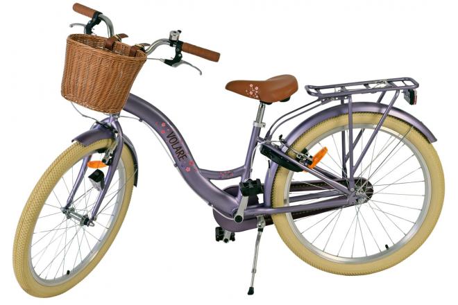 Volare Blossom Kinderfahrrad - Mädchen - 24 Zoll - Lila - Zwei Handbremsen