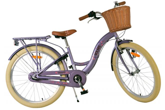 Volare Blossom Kinderfahrrad - Mädchen - 24 Zoll - Lila - 3 Gänge
