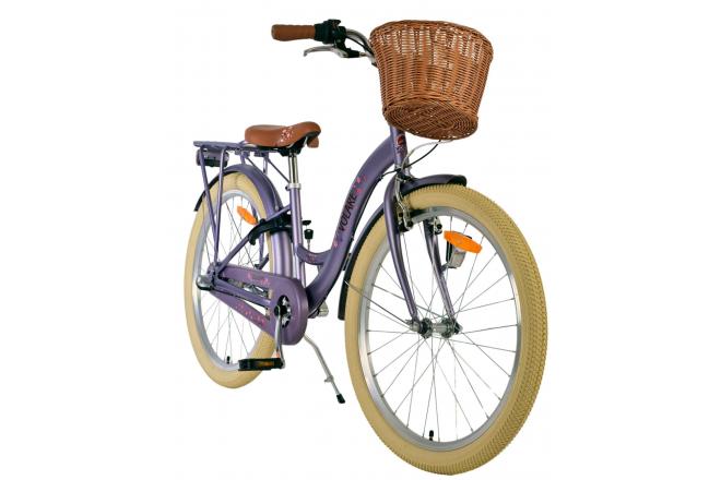 Volare Blossom Kinderfahrrad - Mädchen - 24 Zoll - Lila - 3 Gänge