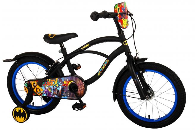 Batman Kinderfahrrad - Jungen - 16 Zoll - Schwarz - 2 Handbremsen