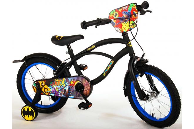 Batman Kinderfahrrad - Jungen - 16 Zoll - Schwarz - 2 Handbremsen