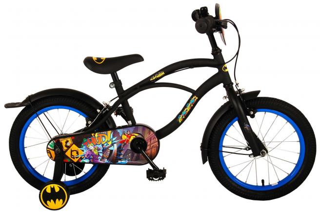 Batman Kinderfahrrad - Jungen - 16 Zoll - Schwarz - 2 Handbremsen