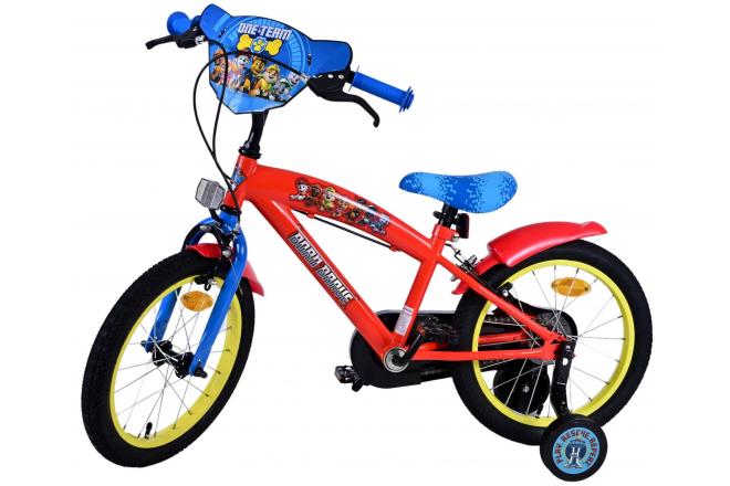 Paw Patrol Kinderfahrrad - Jungen - 16 Zoll - Rot - Zwei Handbremsen