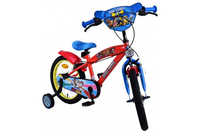 Paw Patrol Kinderfahrrad - Jungen - 16 Zoll - Rot - Zwei Handbremsen