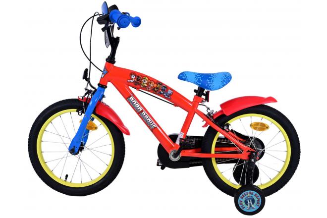 Paw Patrol Kinderfahrrad - Jungen - 16 Zoll - Rot - Zwei Handbremsen