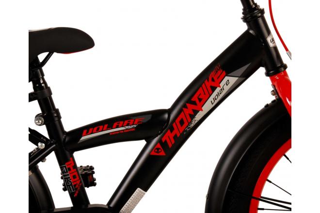 Volare Thombike Kinderfahrrad - Jungen - 18 Zoll - Schwarz Rot [CLONE]