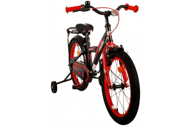 Volare Thombike Kinderfahrrad - Jungen - 18 Zoll - Schwarz Rot [CLONE]