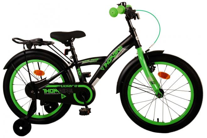 Volare Thombike Kinderfahrrad - Jungen - 18 Zoll - Schwarz Grün [CLONE]