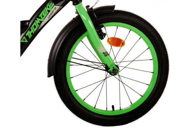 Volare Thombike Kinderfahrrad - Jungen - 18 Zoll - Schwarz Grün [CLONE]
