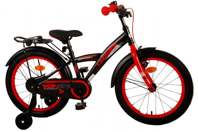 Volare Thombike Kinderfahrrad - Jungen - 18 Zoll - Schwarz Rot [CLONE]