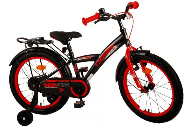Volare Thombike Kinderfahrrad - Jungen - 18 Zoll - Schwarz Rot [CLONE]