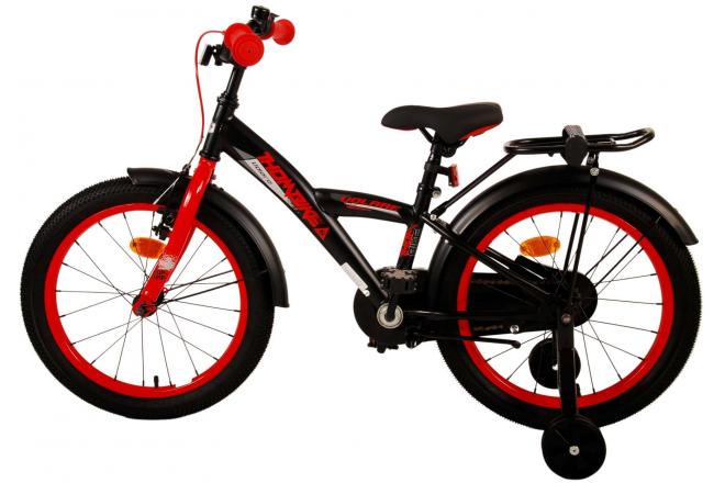 Volare Thombike Kinderfahrrad - Jungen - 18 Zoll - Schwarz Rot [CLONE]