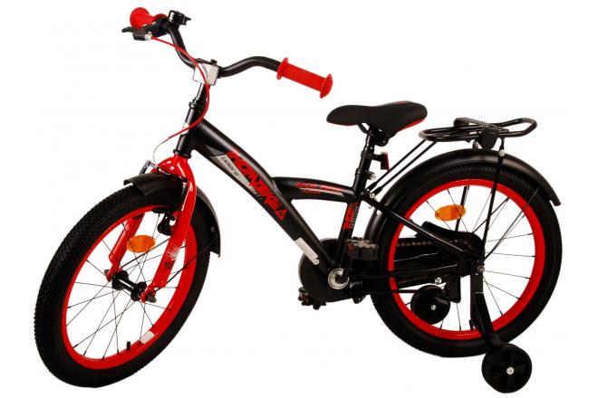 Volare Thombike Kinderfahrrad - Jungen - 18 Zoll - Schwarz Rot [CLONE]
