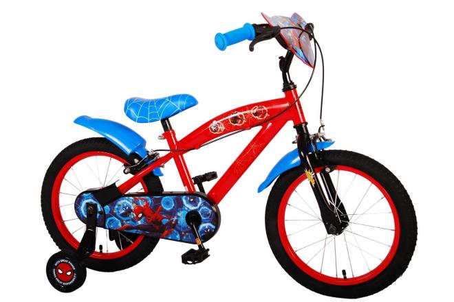 Ultimate Spider-Man Kinderfahrrad - Jungen - 16 Zoll - Blau/Rot - Zwei Handbremsen