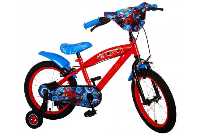 Ultimate Spider-Man Kinderfahrrad - Jungen - 16 Zoll - Blau/Rot - Zwei Handbremsen
