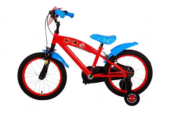 Ultimate Spider-Man Kinderfahrrad - Jungen - 16 Zoll - Blau/Rot - Zwei Handbremsen
