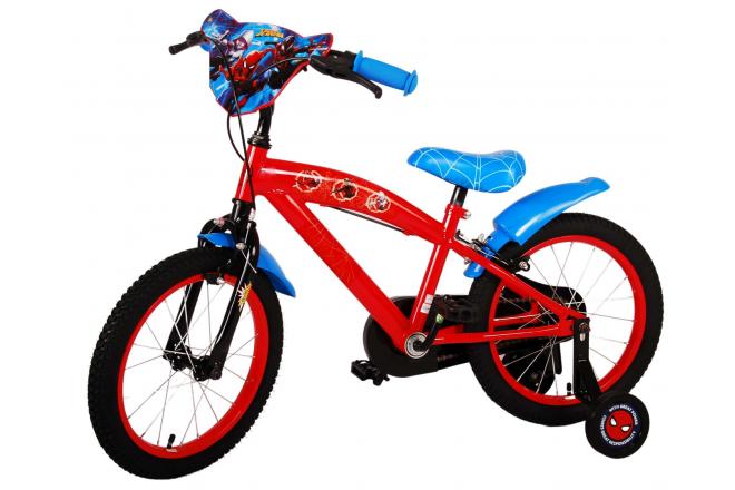 Ultimate Spider-Man Kinderfahrrad - Jungen - 16 Zoll - Blau/Rot - Zwei Handbremsen