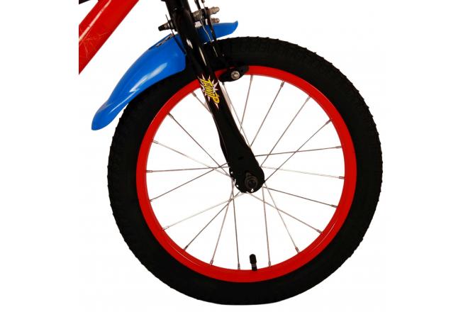 Ultimate Spider-Man Kinderfahrrad - Jungen - 16 Zoll - Blau/Rot - Zwei Handbremsen