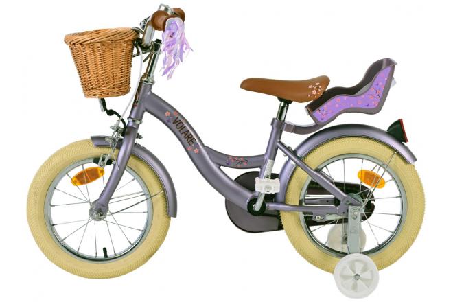 Volare Blossom Kinderfahrrad - Mädchen - 14 Zoll - Lila [CLONE]