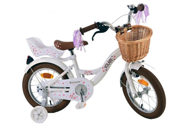 Volare Blossom Kinderfahrrad - Mädchen - 14 Zoll - Weiß [CLONE]