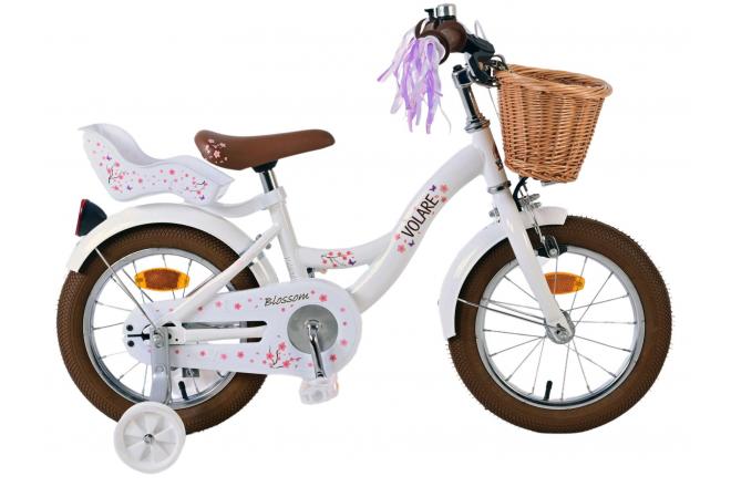 Volare Blossom Kinderfahrrad - Mädchen - 14 Zoll - Weiß [CLONE]