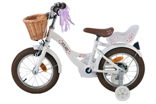 Volare Blossom Kinderfahrrad - Mädchen - 14 Zoll - Weiß [CLONE]