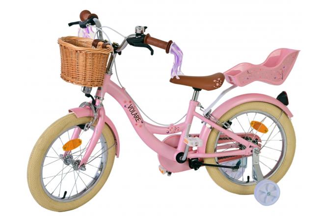 Volare Blossom Kinderfahrrad - Mädchen - 16 Zoll - Rosa - Zweihandbremsen [CLONE]